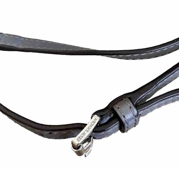 Michael Kors Fulton Black Gray MK Signature Small Crossbody Bag Handbag Purse - Picture 5 of 7